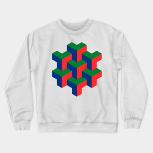 Geometric Tripod Design Crewneck Sweatshirt